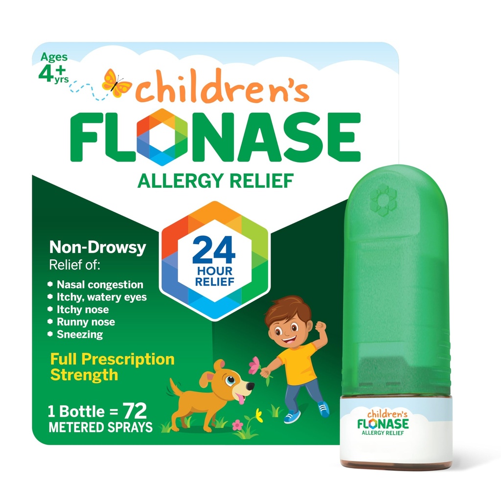 Flonase otroški alergija Relief nosni pršilo, 24-urno nezadržno multi-simptom relief – 72 pršila
