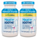 HEAL-N-SOOTHE skupne podpore dodatki - Proteolitični encimi, kot so Bromelain & Papain, z Boswellia, Kurkurji & Ginger- spodbuja beljakovinske prebavne funkcije in telo obramba Wellness- 90 Število (2 paket)
