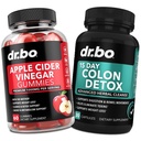 ACV Gumies & Colon Cleanser Detox - 1000MG Apple Cider Vinegar Gumies & 15 Day Colon Cleanse Detox za digestion & Gut Health - hitre naravne probiotične Laksativne tablete za gibanje Bowel dopolnila