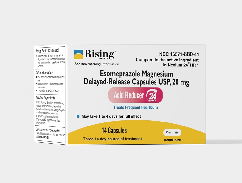 Naraščajoče zdravje - Esomeprazol Magnezij Zapoznele kapsule, USP - Zdravljenja Pogosta zgaga - 20 mg - 42 Število