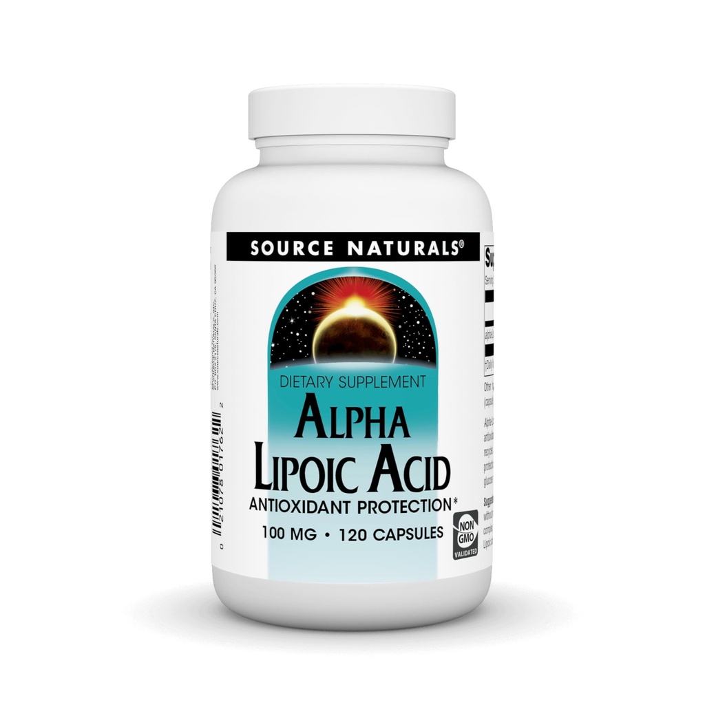 Vir Naturals Alpha Lipoic Acid 100 mg Podpira zdravo presnova sladkorja, delovanje jeter in ustvarjanje energije - 120 kapsul