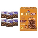 Atkins Pecan Caramel & Caramel Almond Clusters, 60 & 20 Count, visoke vlaknine, nizko sladkor, nizko karb