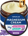 Venture Pal Magnezij losjon, Topical Magnezij krema za spanje, noge Cramps & bolečine, mišice sprostitev, miren, vlažilni dodatek s kokosovim oljem, karitejevo maslo in hialuronska kislina, varno za otroke