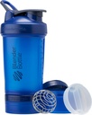 BlenderBottle Shaker steklenica z tablete Organizator in shranjevanje za beljakovine v prahu, Classic V2 ProStak System, 22-Ounce, modra