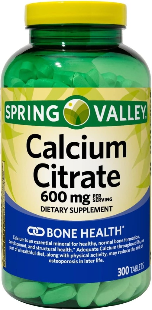 ikj Tablete kalcijevega citrata Prehranska dopolnila 600 Mg 300