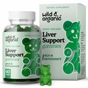 Wild & Organic Jetra Support Gumies - Mlečni osat, izvleček korenin za čiščenje jeter Detox - 60 Silymarin mleko Thistle Gummies - Vegan, Non-GMO zeliščni dodatek.