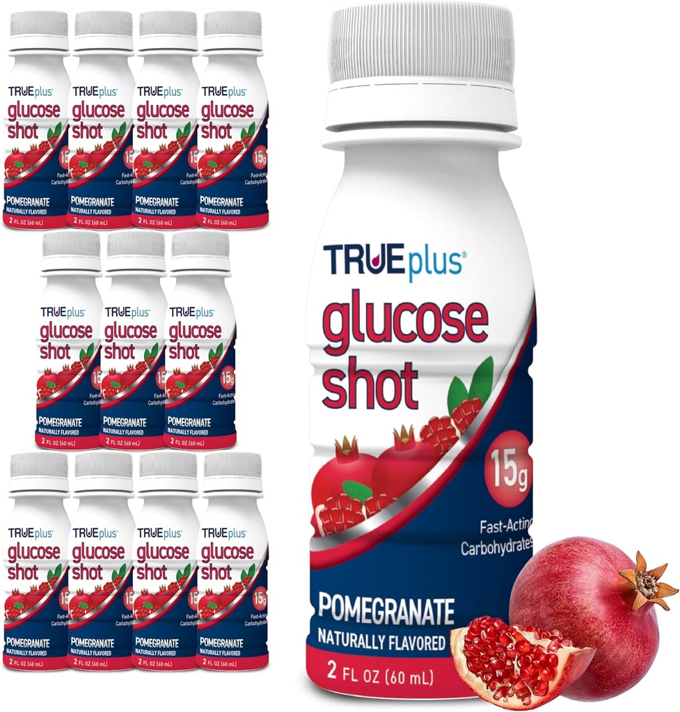 TRUEplus Posnetki glukoze 12 steklenic - Granatno jabolko