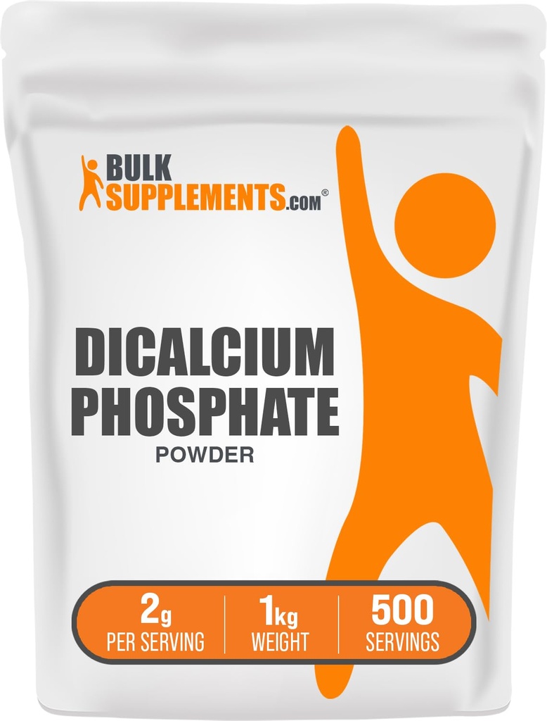 BulkSupplements.com Dikalcijev fosfat v prahu - Kalcijev dodatek, DCP dodatek - Unflavored & Gluten Free, 2g na serviranje, 1kg (2,2 lbs) (Pack of 1)