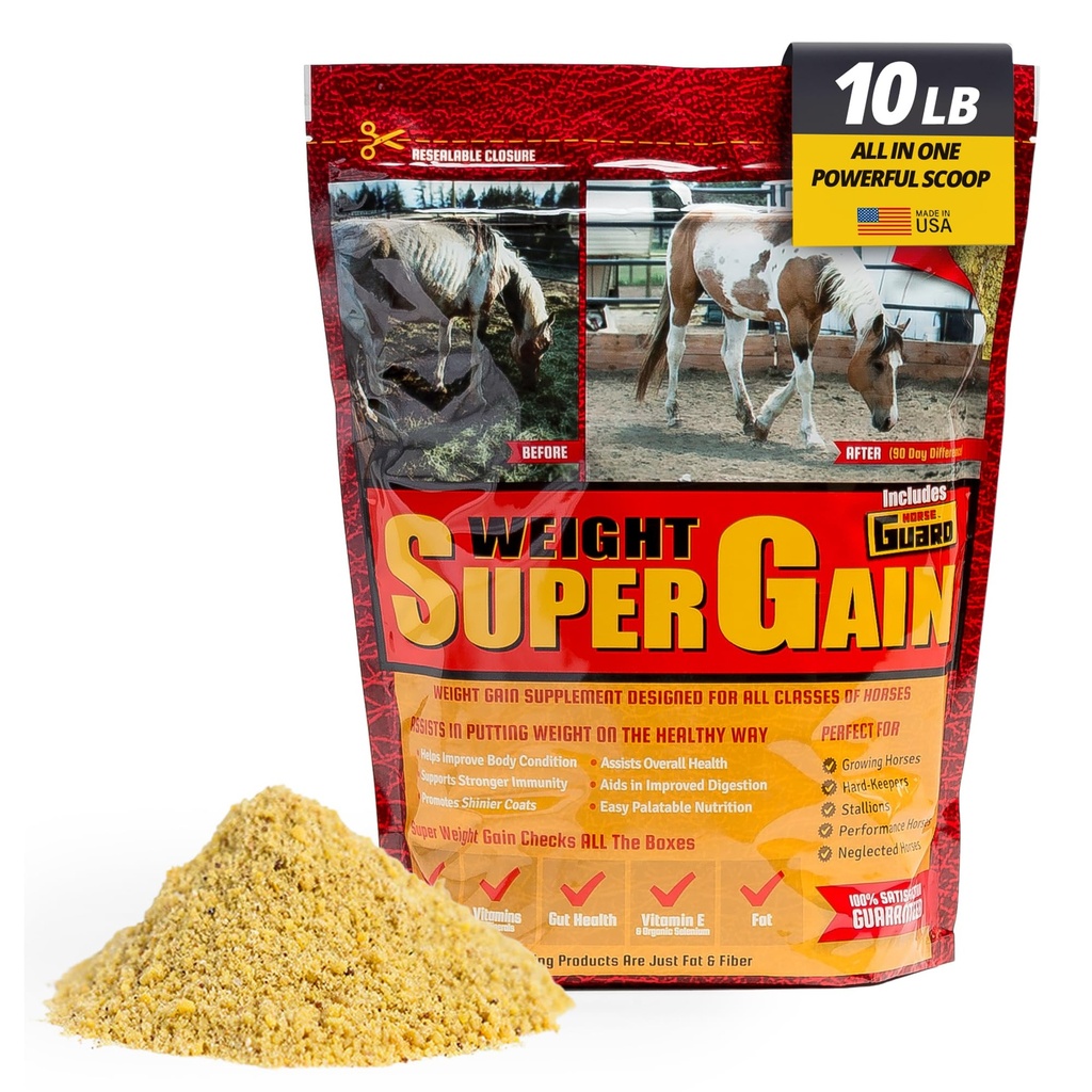 Super teža dobiček 10 lb, Equine vitamin mineral, probiotik in teža pridobivanje dodatek