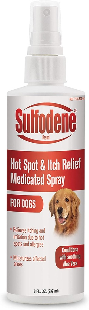 Sulfoden Medicated Spray (8 oz) Hot Spot in Srbečica Relief In pomaga preprečiti okužbe Medicated