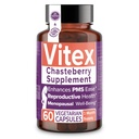 Intimate Rose Vitex Chasteberry Supplement za ženske, 1000 mg - Chaste Tree Berry za Hormone Balance, Plodnost in PMS Podpora, Regulate ciklov - 60 kapsul