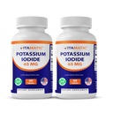 Vitamatska kalijeva jodida 65 mg na serviranje - 60 tablet - Podpora ščitnici - tablete KI (60 tablet (Pack of 2))