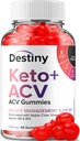 Usoda Keto ACV Gummies - Napredna Formula Usoda Keto Plus ACV Gummies, Upravljanje teže,Destiny ACV Prehranska dopolnila Moški Ženske (60 Gummies)