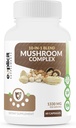 Popolna goba dodatek z 10 izvlečki in mešanicami gob (Cordyceps, Reishi, Shiitake, Lions Mane, Maitake, Turčija Tail, Chaga, Royal Sun, White Button, Black Fungus goba) - 60 kap