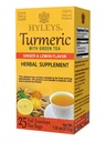 Hyleys Ginger Turmeric čaj limona aroma - 25 čajne vrečke (6 paket - 150 čajne vrečke skupaj) - Wellness zeliščni dodatek zeleni čaj