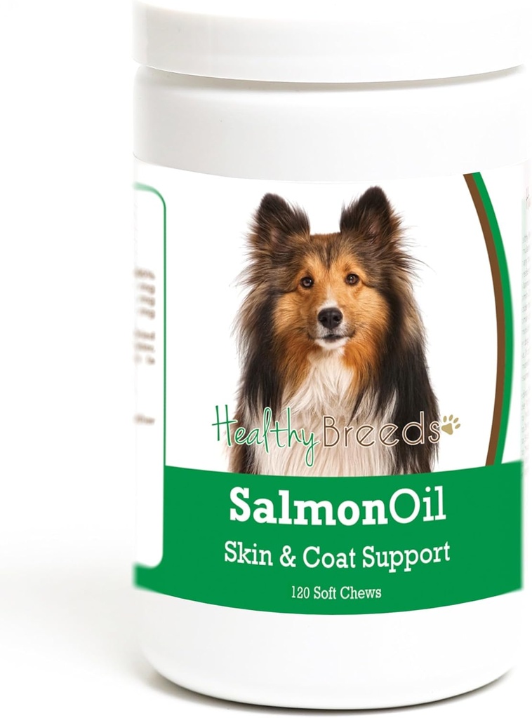 Zdrave pasme Shetland Sheepdog Salmon Oil Soft Chews 120 Število