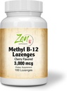 Best Metholiran b12 Vitamin & B12 s Folna kislina dodatek - z vitamini B-6, Folna kislina, Biotin - Podpora Kardiovaskularno zdravje, Zdrav imunski sistem, Možgani in živec funkcijo - 100 Lozenge