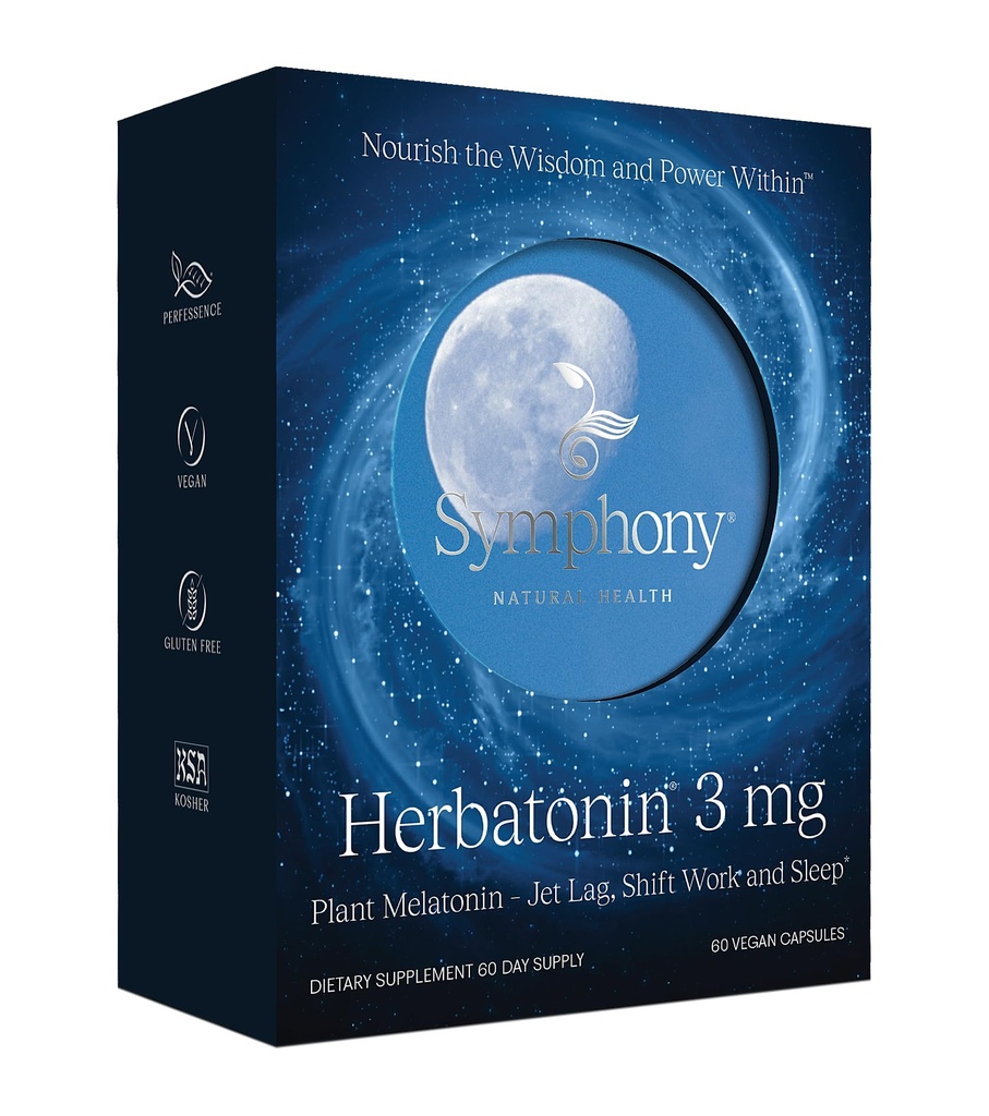 Herbatonin 3mg - edina naravna rastlina melatonin naravni cikel spanja, ura telesa in cirkadianski ritem podpora za Jet Lag, 60 Veganske kapsule (60 dnevna dobava)