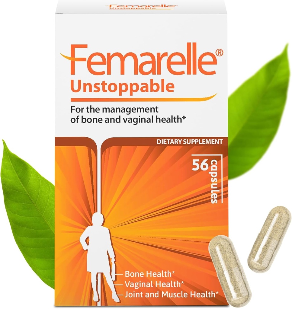Femarelle® Neustavljivo – Dietary Supplement za ženske – podpora kosti, mišice in sklepi in vaginalno zdravje – 56 kapsul – nehormonsko – klinično raziskano