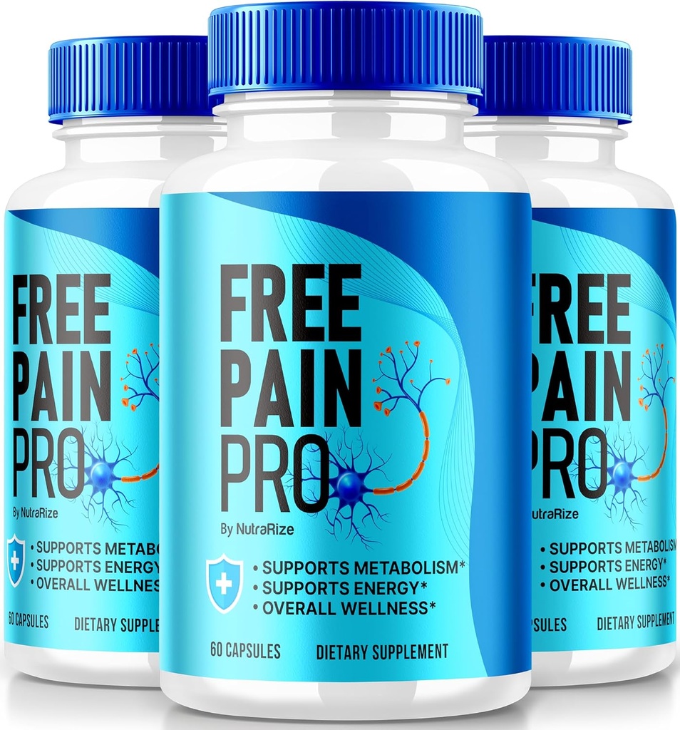 NutraRize (3 Pack) Free Pain Pro kapsule, Uradna Keto formula za Fit in zdravo telo, Vse naravne dodatke za podporo splošno Wellness, Premium FreePainPro tablete Pregled (180 Kapsule)