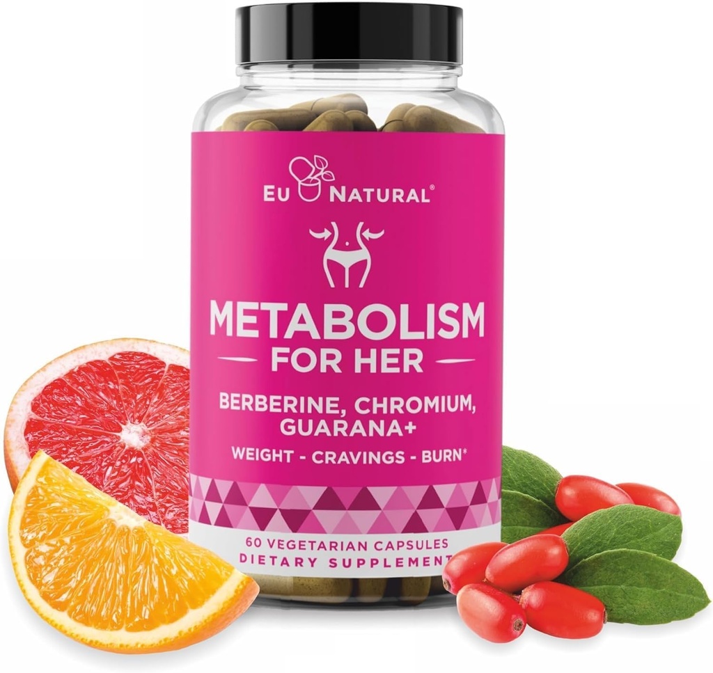 Presnova za njeno - apetit in metabolizem podpora za ženske - Curb Cravings, zmanjšanje vnosa kalorij in spodbujanje občutek polnosti - Berberine, Kromov pikolinat & Guarana - 60 Veg kapsule