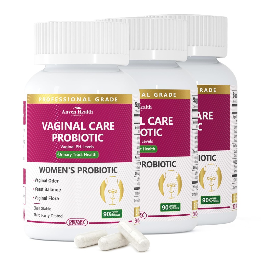 Vaginalni probiotiki za ženske pH Ravnotežje s prebiotiki - 60 milijard žensk Probiotik za vaginalne Flore, Odor, Yast & Digestive Health z Saffron, Cranberry, Vegan & Non-GMO 