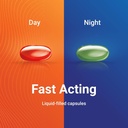 AXIV Day & Night Cold & Flu Medicine Combo Pack softgels, Daytime & Night Time Relief za glavobol, zvišana telesna temperatura, boleče grlo, manjše bolečine in kašelj, 72 Softgels