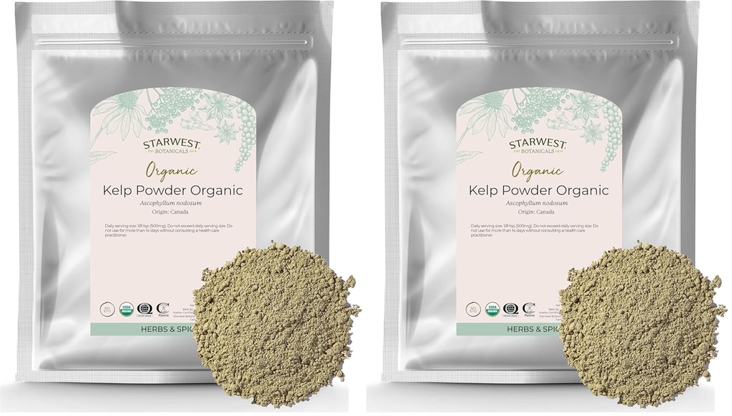 Starwest Botanicals Organic Kelp Powder, 16 Ounce (paket z 2)