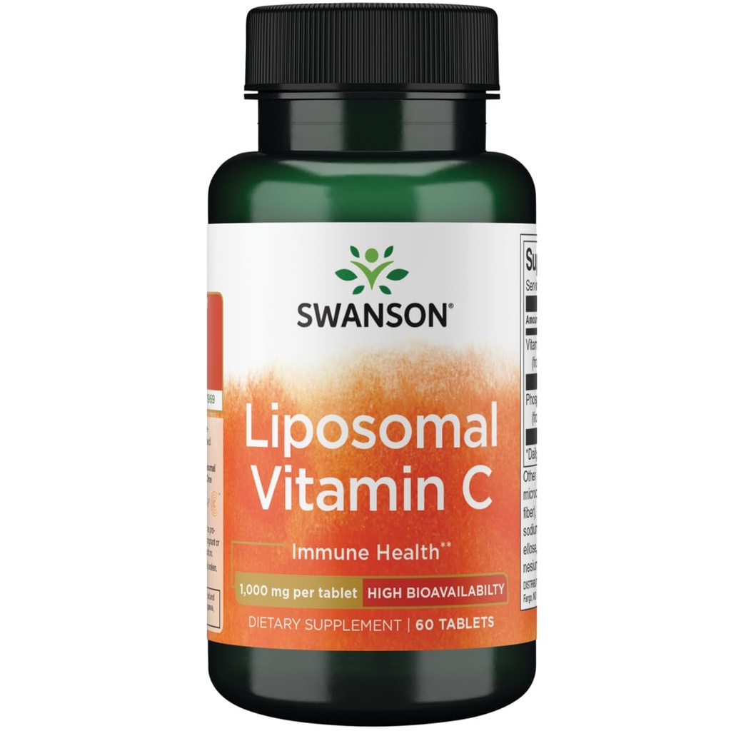 Swanson Liposomal Vitamin C - visoka biološka uporabnost 1.000 mg 60 tablet