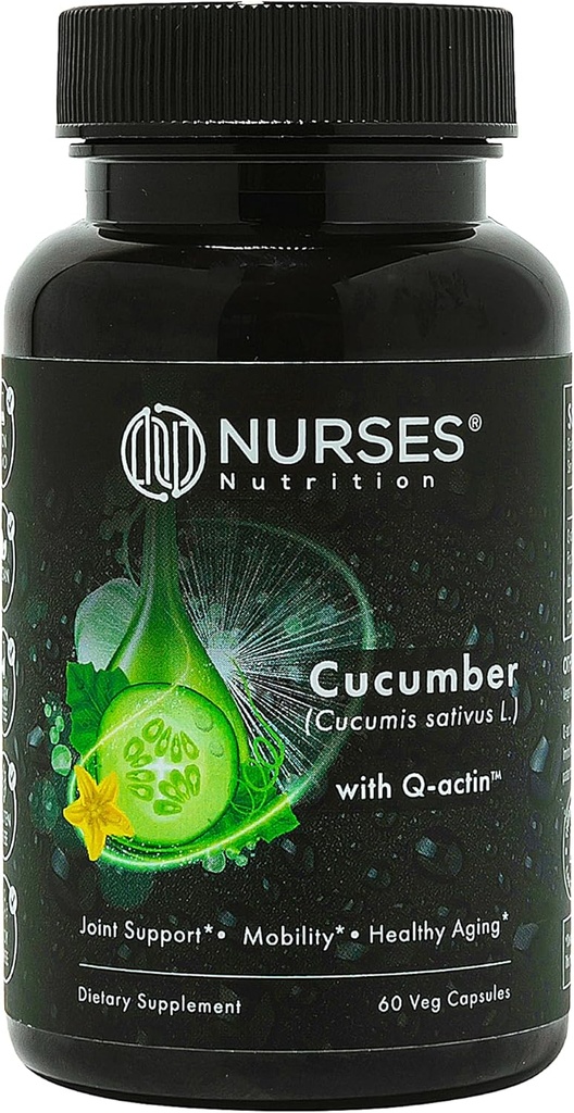 Klinično študija – Skupno zdravje in okrevanje – Premium Cucumber dodatek z Q Actin – 2 Mesec dobave – 60 Kapsule – Tretja stranka Tested – Vegan Gluten Free