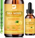 Tekoče kapljice Sea Moss - Organic Ireland Sea Moss Gel s Spirulina, Bladderwrack, Burdock Root, Pinapple Seamoss Gel Supplement for Joint, Detox Cleanse & Digestion Support - 2 Fl Oz, Vegan