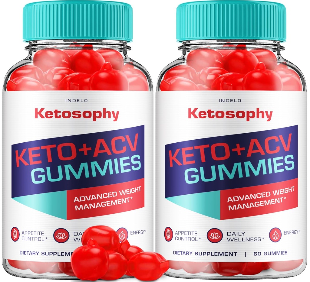 (2 pakiranji) KetoSophy Keto ACV Gumies - Napredno hujšanje KetoSophy Keto Plus Gumies Apple Cider Vinegar KetoSophy ACV Gumies Dietni dodatek Ocene moških Ženske (120 Gumies)