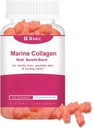 Marine Collagen Gumies- Multi-Benefit mešanica vitamina Collagen Gumies za zdravo podporo kože z vitaminom C, cink, in Biotin, hidroliziran kolagen.(1 Pack)