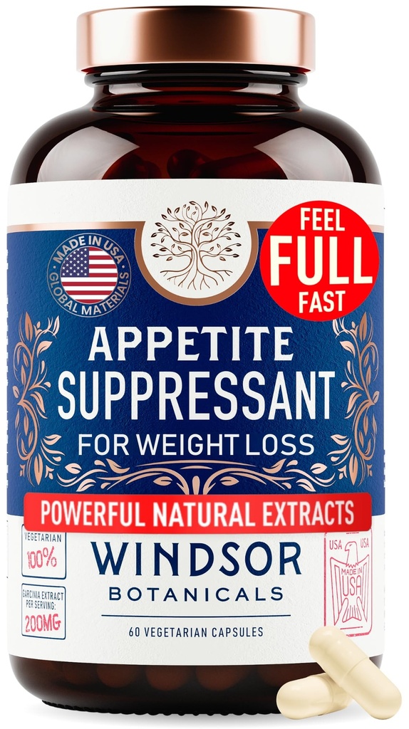 Suppresant apetita za hujšanje - Garcinia Cambogia, Glukomanna Apetite Control Dodatki in Presnova Booster za hujšanjeIzguba - hujšanje hitro za ženske in moške - 60 Veggie Diet tablete