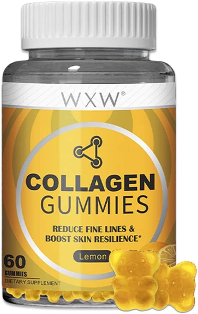 WXW Hidroliziran kolagen peptidi za ženske, ne-GMO proti staranju Formula z biotin, cink, vitamini C & E za lase, kožo in nohte 