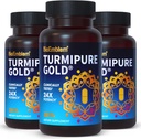 BioEmblem Kurkumin z klinično raziskano TurmiPure - skupna podpora, zdravo vnetje Kurkumi dodatki - 1 majhen Cap dnevno, 24x Več Absorpcija kot drugi - Non-GMO, 90