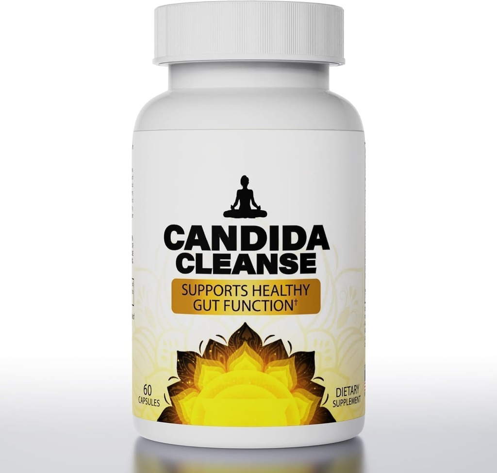Candida Cleanse- Gut & Colon Support, Advanced Probiotic & Herbal Formula, naravna zeliščna formula (60 kapsul) A