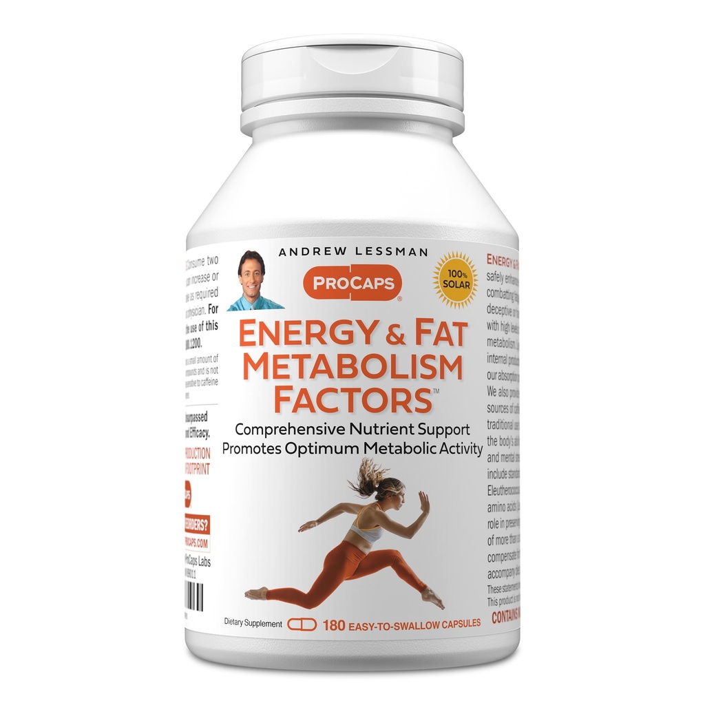 ANDREW LESSMAN Energija in maščoba Presnovni dejavniki 180 Kapsule - spodbuja Optimum Fat Burning in Energy Presnova, s karnitin, zeleni čaj, Guarana, Ginseng, B-kompleks. Kapsule zlahka pogoltnete