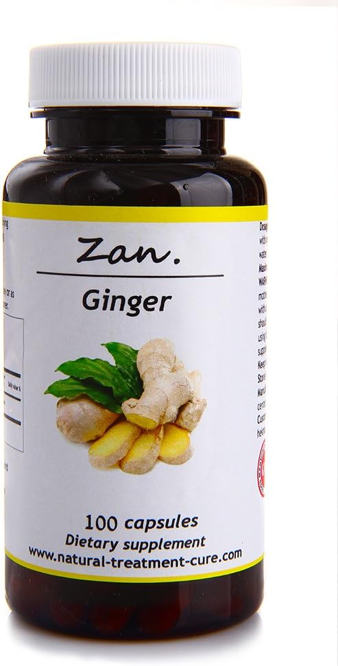 Hekma center Pure Ginger Root - Zingiber Officinalis - 100 kapsul zmanjša slabost - Vegan