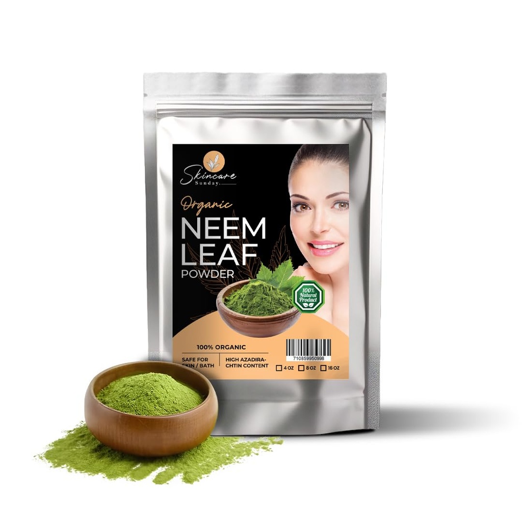 Organski Neem Leaf Powder za kožo, lase in kopel - Pure & Natural 