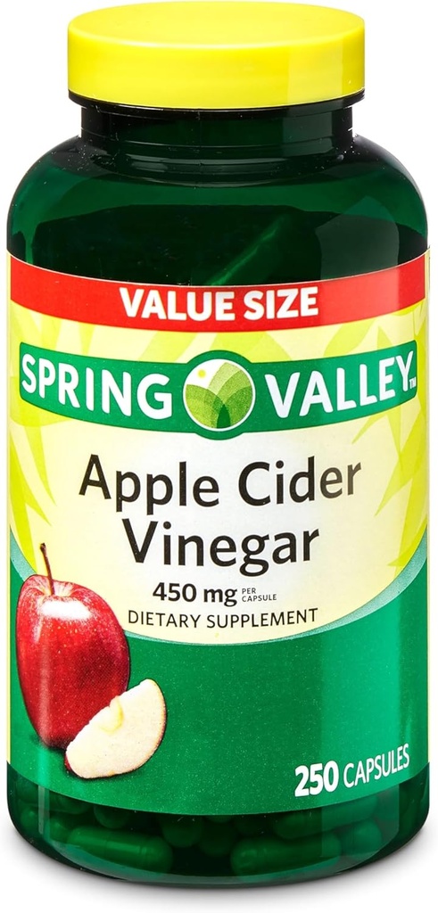 Kapsule Apple Cider Kinegar 450 mg – ACV dodatek za Wellness, 250 Count – Apple Cider Vinegar Pills, Vinagre de Manzana Capsulas