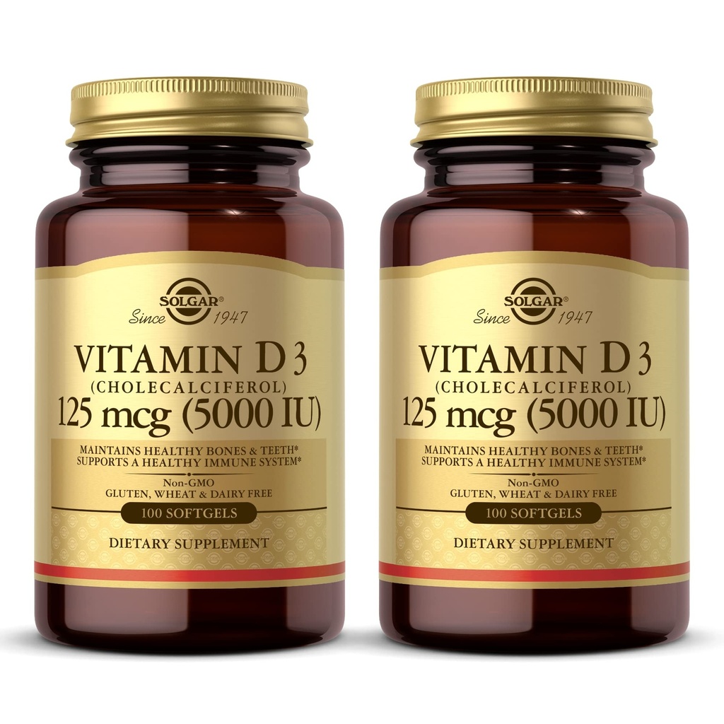 Solgar Vitamin D3 (Cholekalciferol) 10 μg (400 i.e.) - 100 softgels, pakiranje 2 - pomaga ohranjati zdrave kosti in zobe - Imunski sistem podpora - Non-GMO, Gluten Free, Dairy Free - 200 skupaj serving
