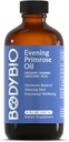 BodyBio Evening Primrose Oil - naravna gama linolenska kislina za zdravo kožo in hormonsko ravnovesje - ne-GMO, hladno stiskana - 8oz