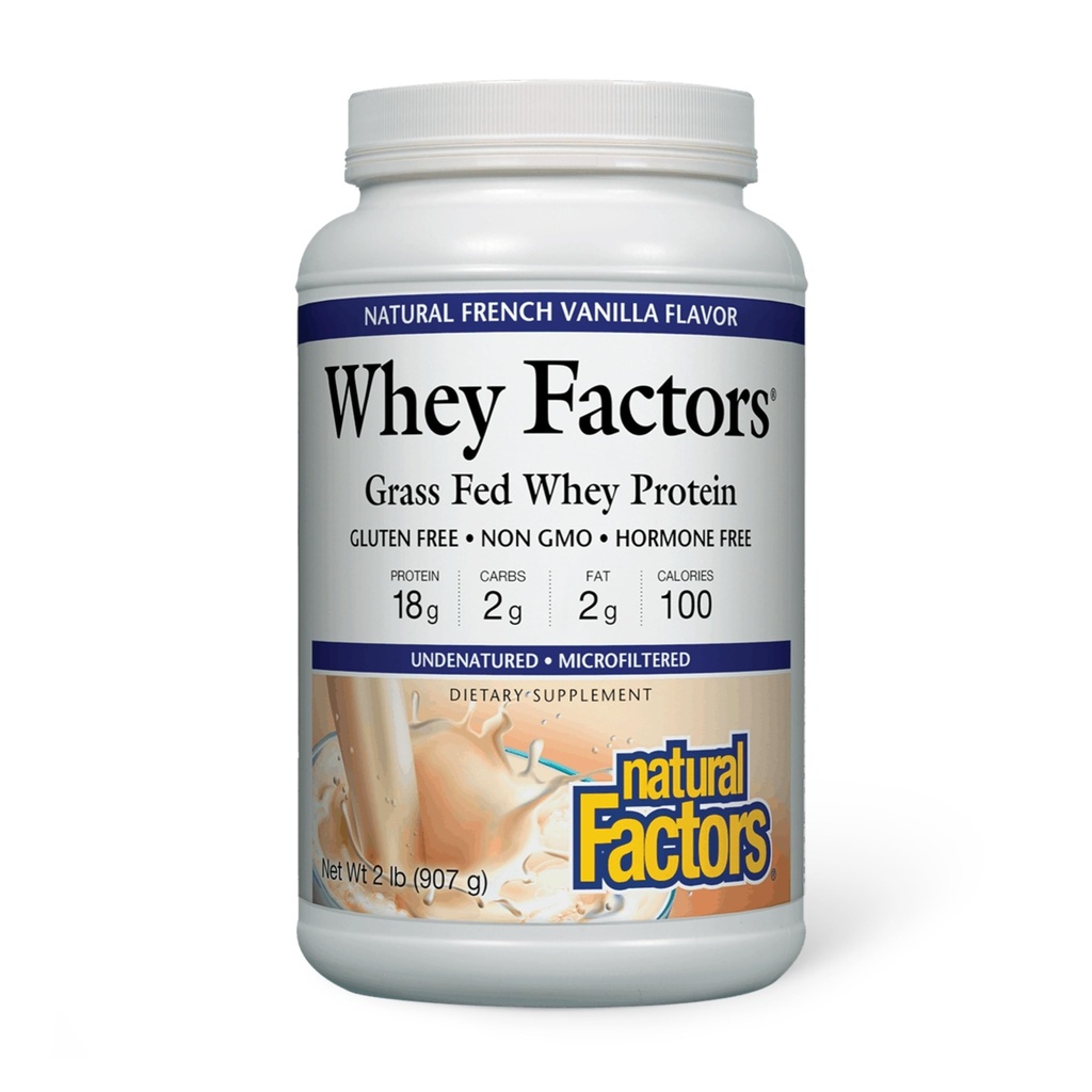 Naravni dejavniki Whey Factors, francoska Vanilla, 2-pound (paka 6)
