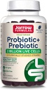 Jarrow Formulas Probiotic+ Prebiotični prehranski dodatek, Pregestivno zdravje, Gut Flora+Immune Health - 2 milijardi CFU - 2 klinično Študirana sevi - 60 Gumies - Blackberry Flavor