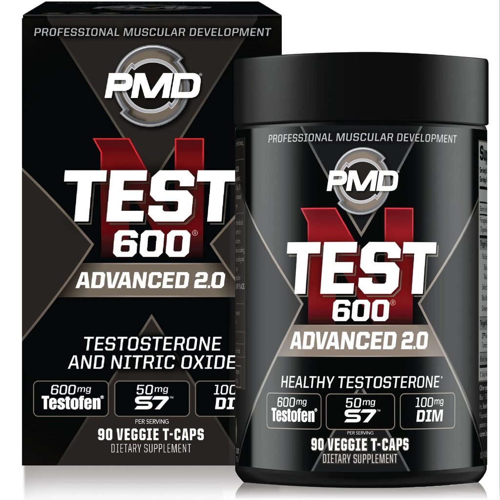 PMD športni N-test 600 Napredni booster dušikovega oksida za moške - s klinično študija testofen - Lean mišice in moč pridobi z estrogena Supresija (90 Veggie - Caps)