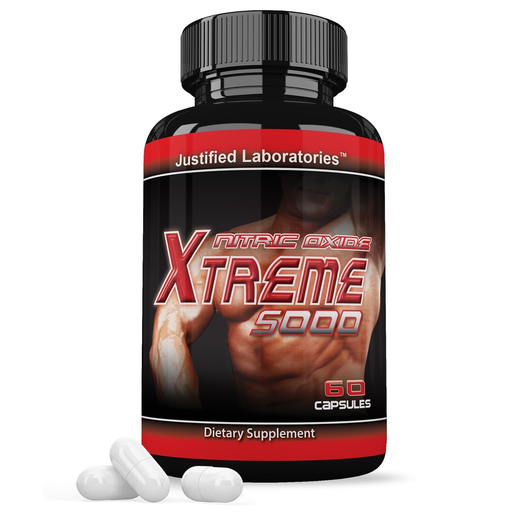 Dušikov oksid Xtreme 5000 Napredno moške Heath Formula 60 Kapsule