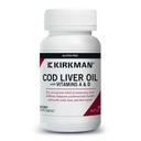 Kirkman - Trska Jetrno olje z vitaminom A & D - 300 Softgels - Essential Maščobne kisline - Podpira Osnovno zdravje - Hipoalergeni