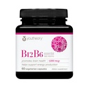Youteory B12B6 - Veganski vitamin B6 & vitamin B12 - ponuja zdravje možganov, energijo in imuniteto* - mlečni izdelki, soja in gluten brez - 60 vegetarijanskih kapsul