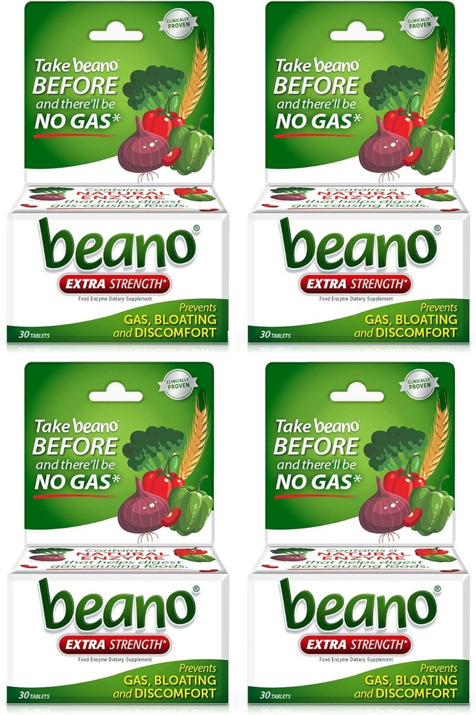 Beano Ultra 800, Dodatek za preprečevanje in prebavne encime, 30 CT, 4 pakiranje
